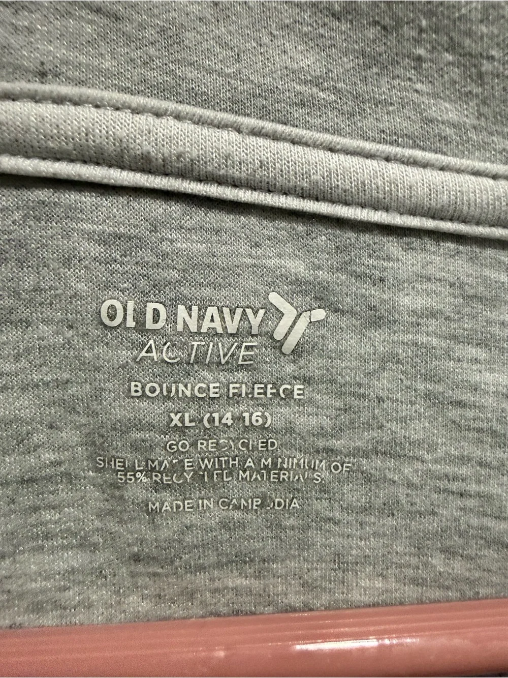Old Navy Light Gray Cropped Quarter-Zip Sweatshirt